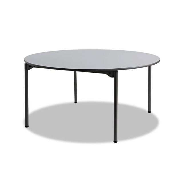 ICEBERG ENTERPRISES 65867 Maxx Legroom Wood Folding Table, Round, 60" x 29.5", Gray/Charcoal