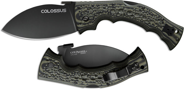 Cold Steel CS-28DWB Cold Steel Colossus Tri-Ad Lock Knife G-10 (4"" Black DLC) CS-28DWB