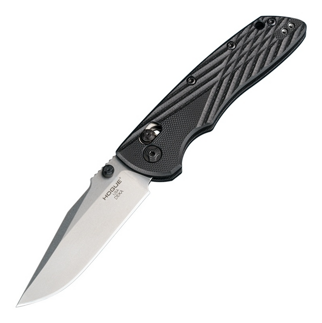 Hogue 24279 Deka Manual Folder - Solid Black G10 Frame