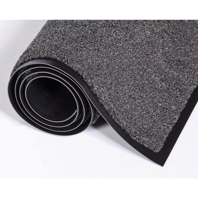 CROWN MATS & MATTING GS0310CH Rely-On Olefin Indoor Wiper Mat, Rectangular, Charcoal Gray Cut Pile Surface, 36" x 10 ft
