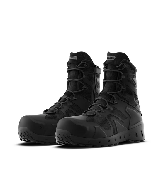 First Tactical 165926-019-12-R Men's 8"" AERO-TAC Safety Toe Side-Zip Boot
