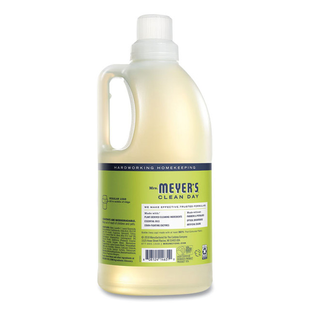 THE CALDREA COMPANY Mrs. Meyer's® 375577 Liquid Laundry Detergent, Lemon Verbena Scent, 64 oz Bottle, 6/Carton