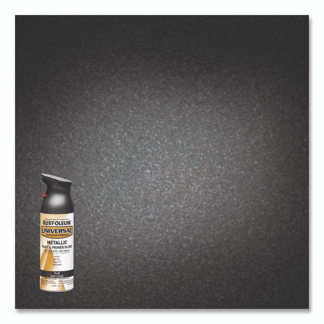 RUST-OLEUM CORPORATION 271473EA Universal Premium Spray Paint, Flat Iron, 12 oz Aerosol Can