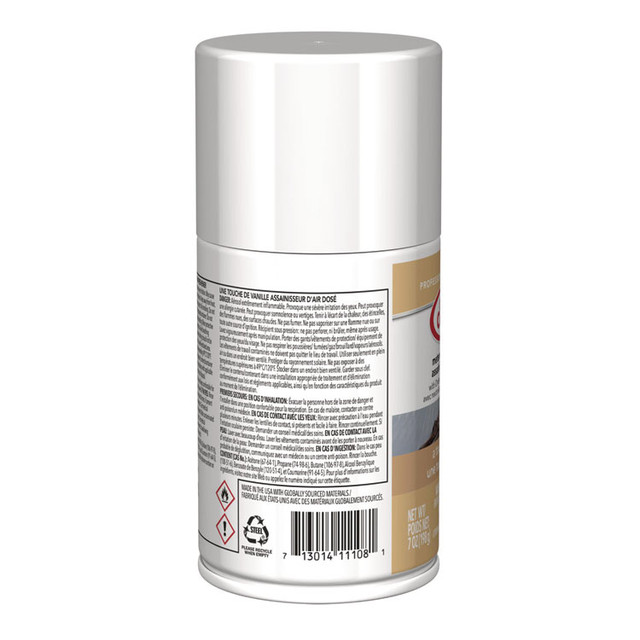 PLZ CORP Claire® 108 Metered Air Freshener, Vanilla Scent, 7 oz Aerosol Spary, 12/Carton