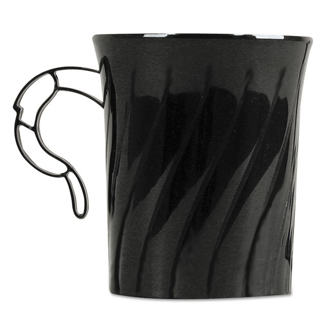 WNA, INC. CWM8192BK Classicware Plastic Mugs, 8 oz, Black, 8/Pack, 24 Packs/Carton