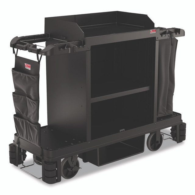 SUNCAST CORPORATION Commercial® HKCBAG06D Linen Strap Bag for Suncast Commercial Full-Size and Compact Housekeeping Carts, 16.25" x 1" x 31.75", Black