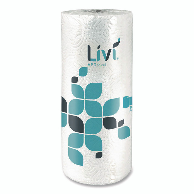 SOLARIS PAPER Livi® VPG Select 41508 Kitchen Roll Towel, 2-Ply, 5 x 11, White, 170 Sheets/Roll, 24 Rolls/Carton