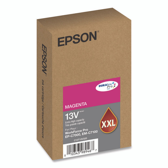 EPSON AMERICA, INC. T13V320 T13V320 (T13V) DURABrite Pro Extra High-Yield Ink, 8,000 Page-Yield, Magenta