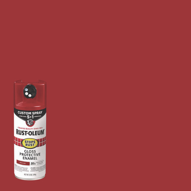 RUST-OLEUM CORPORATION 376895EA Stops Rust 5-in-1 Spray Paint, Gloss Regal Red, 12 oz Aerosol Can