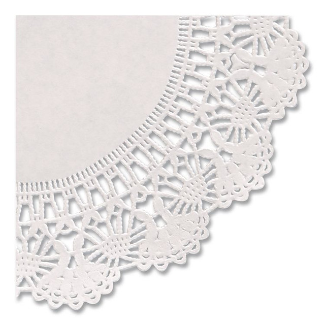 HOFFMASTER 500106 Cambridge Lace Doilies, Round, 12", White, 4,000/Carton