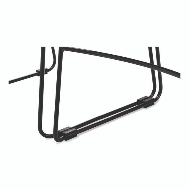 NATIONAL PUBLIC SEATING NPS® 855CL4 850 Series Multi-Purpose Ultra Compact Stack Chair, Supports 300 lbs, 17" Seat Height, Navy Seat/Back, Black Base, 4/Carton