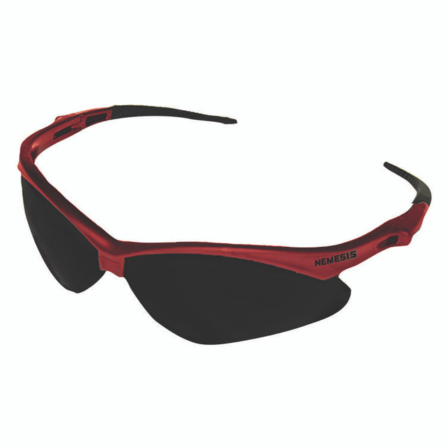 SMITH AND WESSON KleenGuard™ 22611 Nemesis Safety Glasses, Red Frame, Smoke Lens