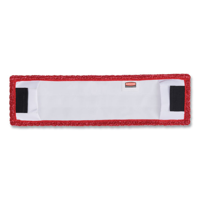 RUBBERMAID COMMERCIAL PROD. 2132423 Adaptable Flat Mop Pads, Microfiber, 19.5 x 5.5, Red, 12/Carton