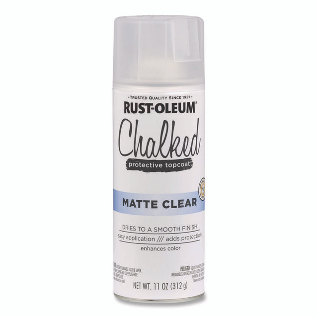 RUST-OLEUM CORPORATION 302599 Ultra Matte Chalked Paint, Matte Clear, 12 oz Aerosol Can, 6/Carton