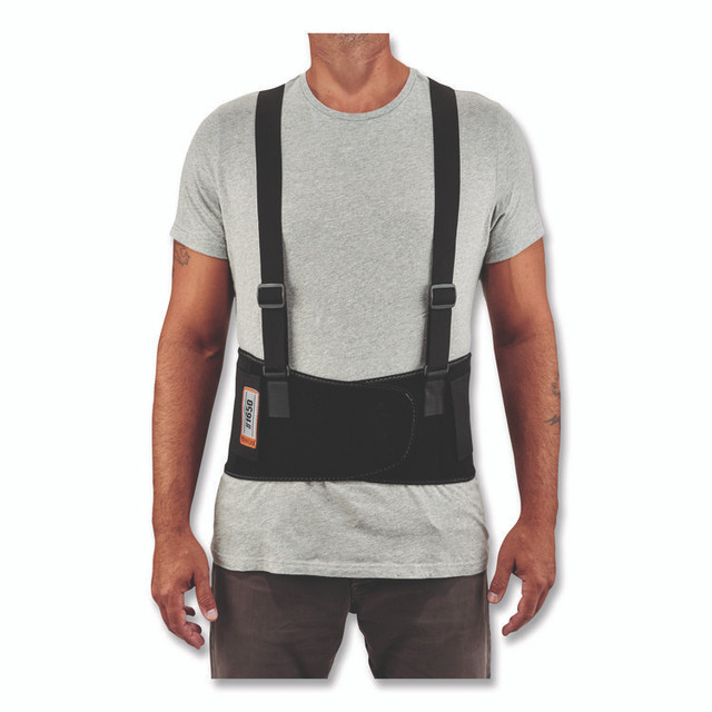 TENACIOUS HOLDINGS, INC. ergodyne® 11093 ProFlex 1650 Economy Elastic Back Support Brace, Medium, 30" to 34" Waist, Black