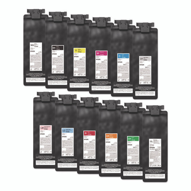 EPSON AMERICA, INC. T51N720 T51N720 (T51N) UltraChrome GS3 Eco-Solvent Ink, 800 mL, Light Black