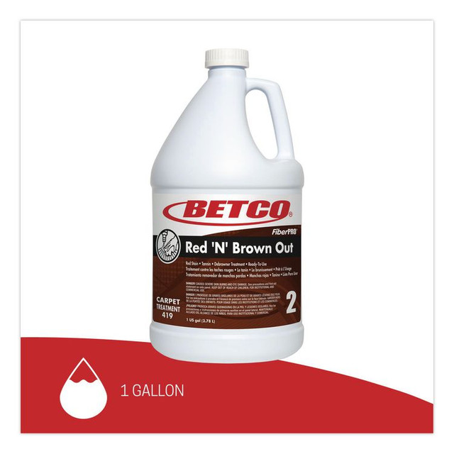 BETCO CORPORATION 4190400 FiberPro Red 'N' Brown Out, 1 gal Bottle, 4/Carton