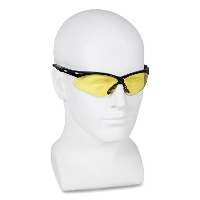 SMITH AND WESSON KleenGuard™ 25659 Nemesis Safety Glasses, Black Frame, Amber Lens