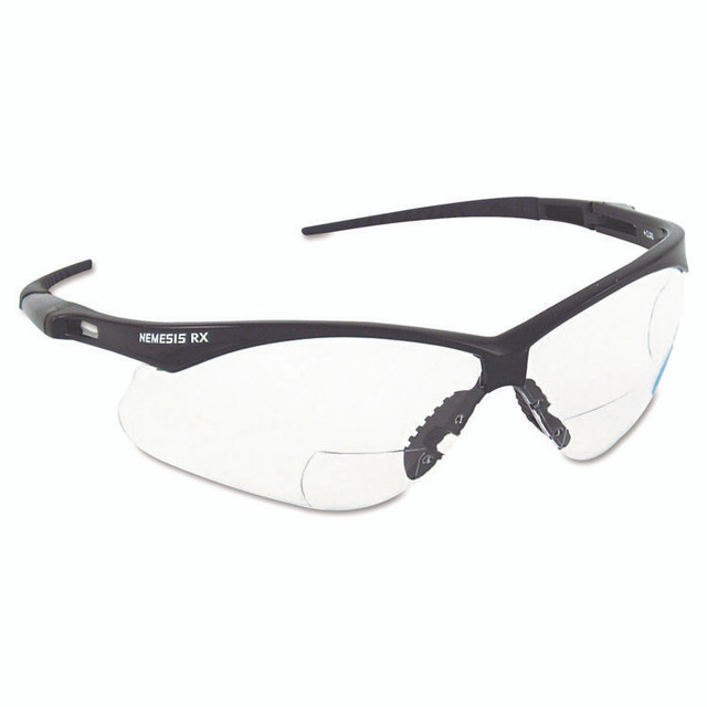 SMITH AND WESSON KleenGuard™ 22518 V60 Nemesis Rx Reader Safety Glasses, Black Frame, Smoke Lens, +2.0 Diopter Strength