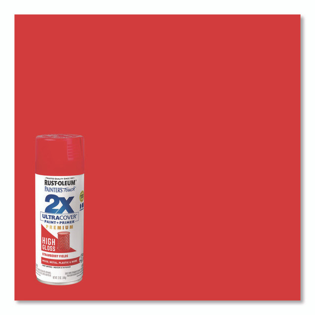 RUST-OLEUM CORPORATION 331180EA Painter's Touch 2X Ultra Cover Spray Paint, High Gloss Strawberry Fields, 12 oz Aerosol Can