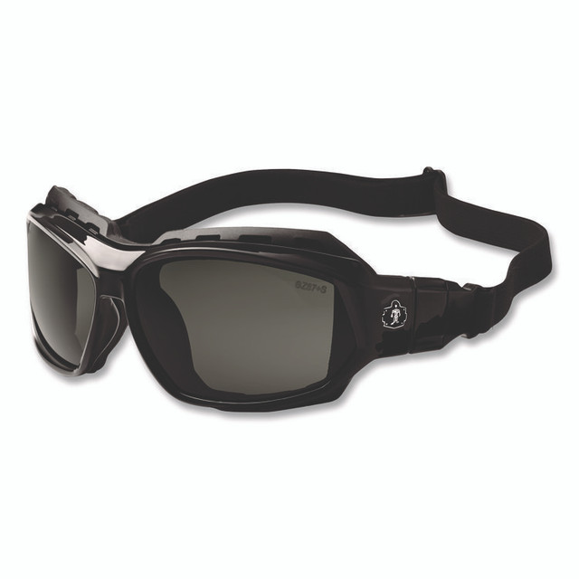 TENACIOUS HOLDINGS, INC. ergodyne® 56030 Skullerz Loki Safety Glasses/Goggles, Black Frame/Smoke Lens, Nylon/Polycarb