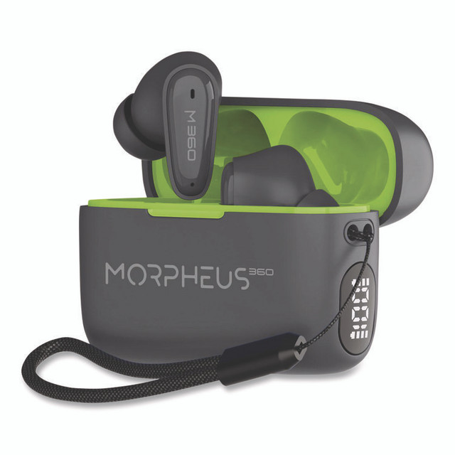 CREATIVE MARKETING, INC. Morpheus 360® TW1800G Nemesis True Wireless Earbuds, Gray
