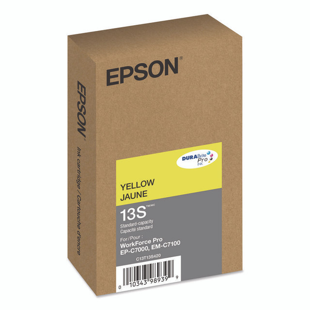 EPSON AMERICA, INC. T13S420 T13S420 (T13S) DURABrite Pro Ink, 1,700 Page-Yield, Yellow