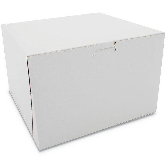 SOUTHERN CHAMPION TRAY SCT® 0966 White One-Piece Non-Window Bakery Boxes, 9 x 9 x 6, White, Paper, 100/Carton