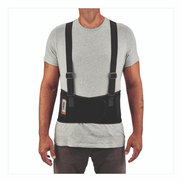 TENACIOUS HOLDINGS, INC. ergodyne® 11096 ProFlex 1650 Economy Elastic Back Support Brace, 2X-Large, 42" to 46" Waist, Black