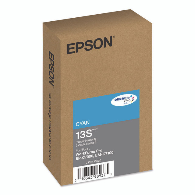 EPSON AMERICA, INC. T13S220 T13S220 (T13S) DURABrite Pro Ink, 1,700 Page-Yield, Cyan