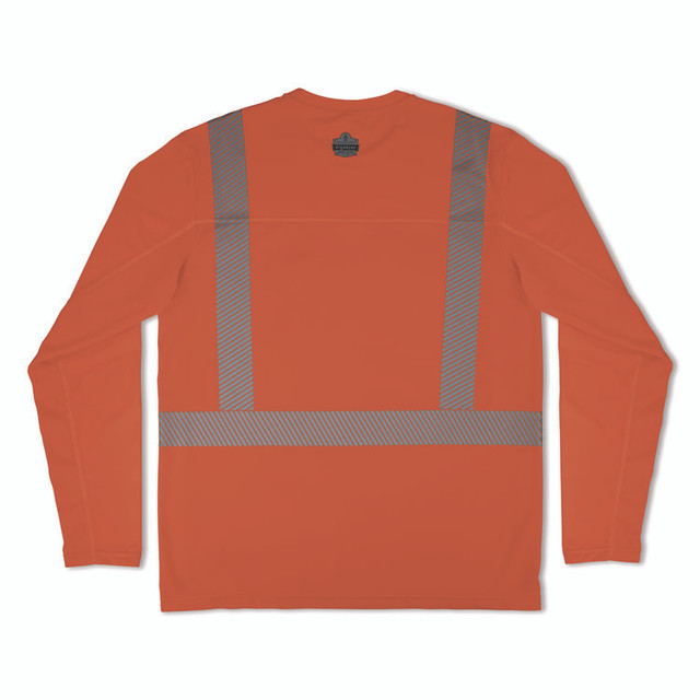 TENACIOUS HOLDINGS, INC. ergodyne® 12232 Chill-Its 6688 Type R Class 2 Cooling Hi-Vis Sun Shirt with UV Protection, Large, Orange