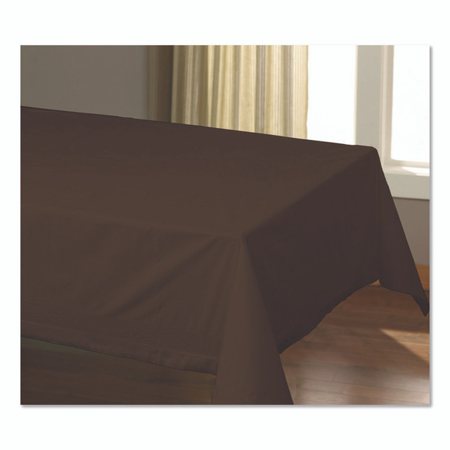 HOFFMASTER 220646 Cellutex Table Covers, Poly/Tissue, 54" x 108", Chocolate Brown, 25/Carton