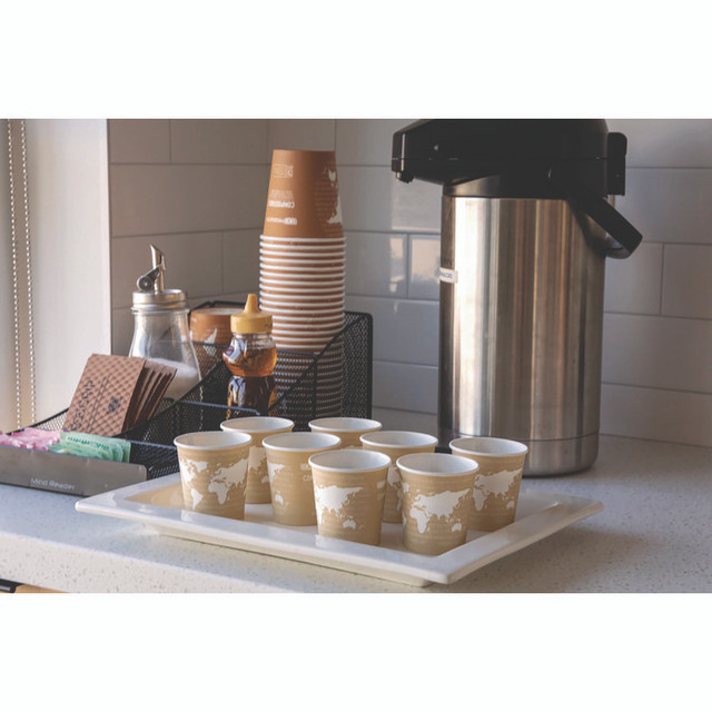 ECO-PRODUCTS,INC. EP-BHC4-WA WorldArt Hot Cups, 4 oz, Paper, Tan, 1,000/Carton
