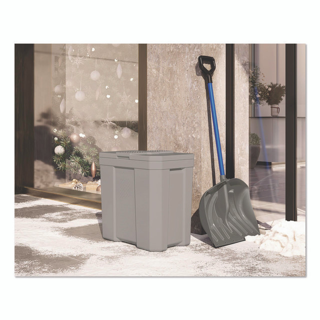 SUNCAST CORPORATION BMBX300 Salt Box, 28 gal, 23.75 x 15.75 x 23.75. Dove Gray