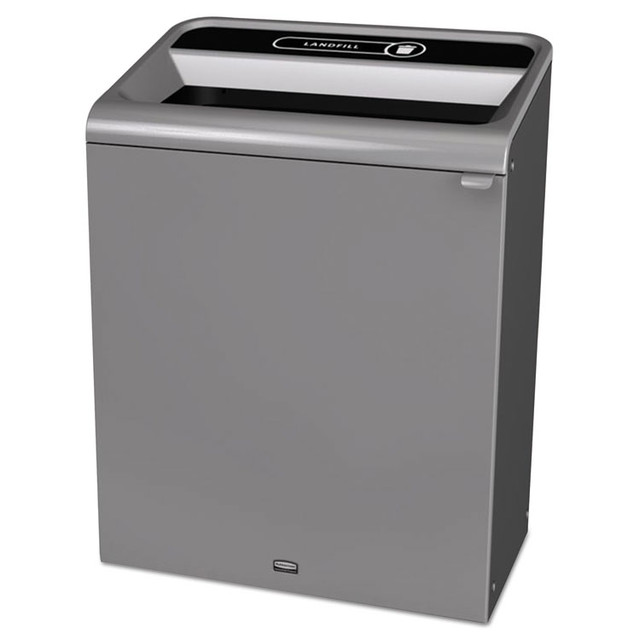 RUBBERMAID COMMERCIAL PROD. 1961507 Configure Indoor Recycling Waste Receptacle, 45 gal, Metal, Gray