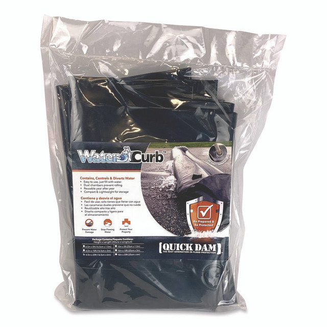 ABSORBENT SPECIALTY PRODUCTS Quick Dam QDWC1010 Water Curbs, 10" x 10 ft x 10"