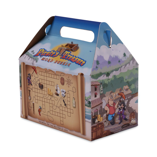 SOUTHERN CHAMPION TRAY SCT® 2793 Pirate Kid's Meal Barn Boxes, 6.43 x 4 x 3.75, Brown, Paper, 96/Carton