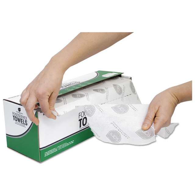 SANI PROFESSIONAL G125DA Dry Foodservice Kitchen Roll Towels, 1-Ply, 15 x 7.5 White, 200/Roll, 4 Roll/Carton
