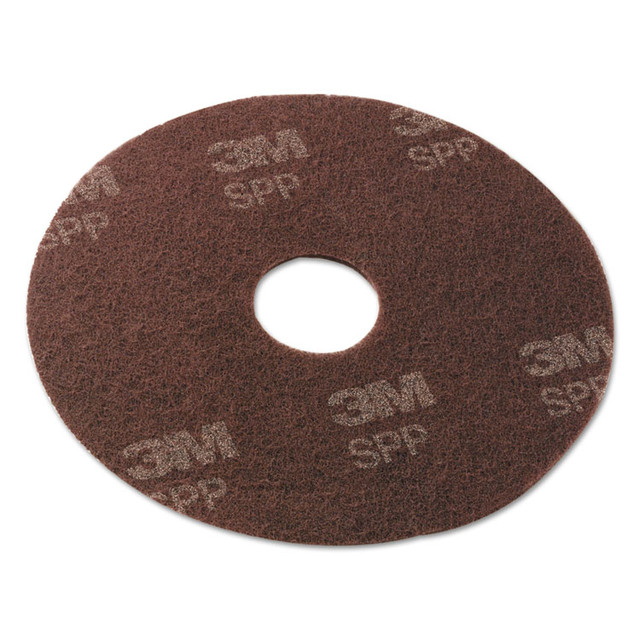 3M/COMMERCIAL TAPE DIV. Scotch-Brite™ SPP14 Surface Prep Floor Pads, 14" Diameter, Brown, 10/Carton