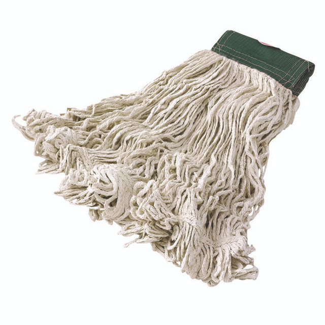 RUBBERMAID COMMERCIAL PROD. D212 WHI Super Stitch Blend Mop Heads, Cotton/Synthetic, Medium, White, 6/Carton