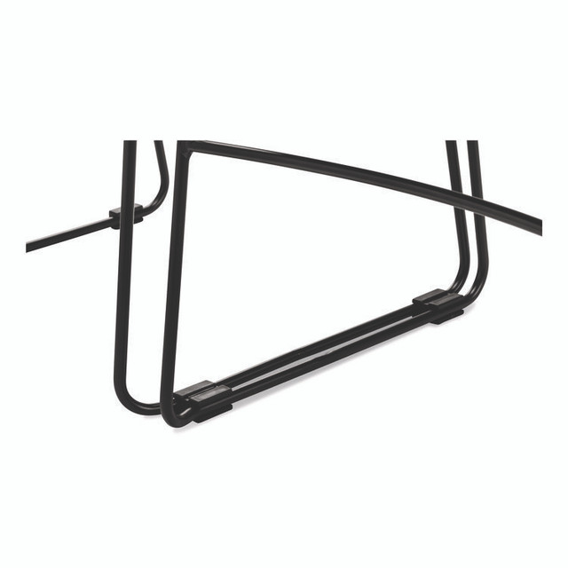 NATIONAL PUBLIC SEATING NPS® 850CL4 850 Series Multi-Purpose Ultra Compact Stack Chair, Supports Up to 300 lbs, 17" Seat Height, Black Seat/Back/Base, 4/Carton