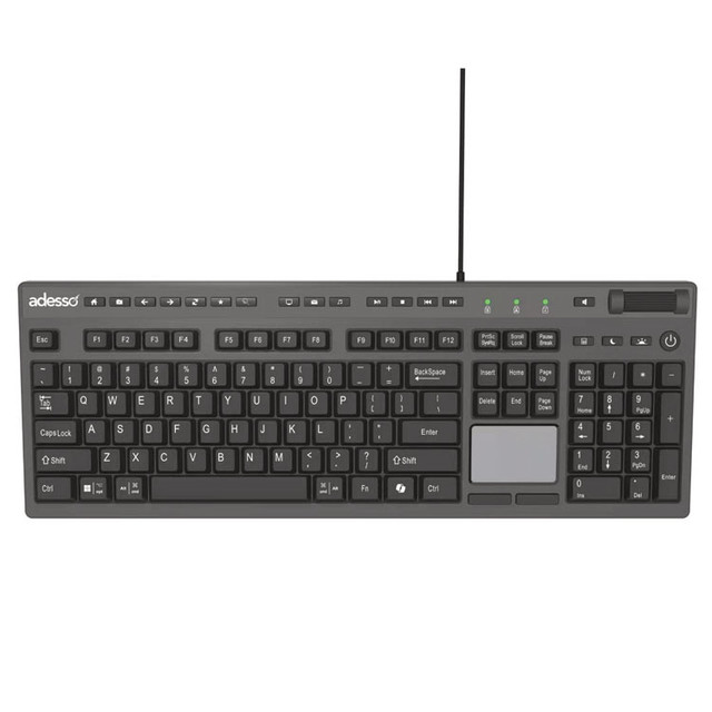 ADESSO INC AKB445UB CyberTouch Desktop Keyboard with Touchpad, Black