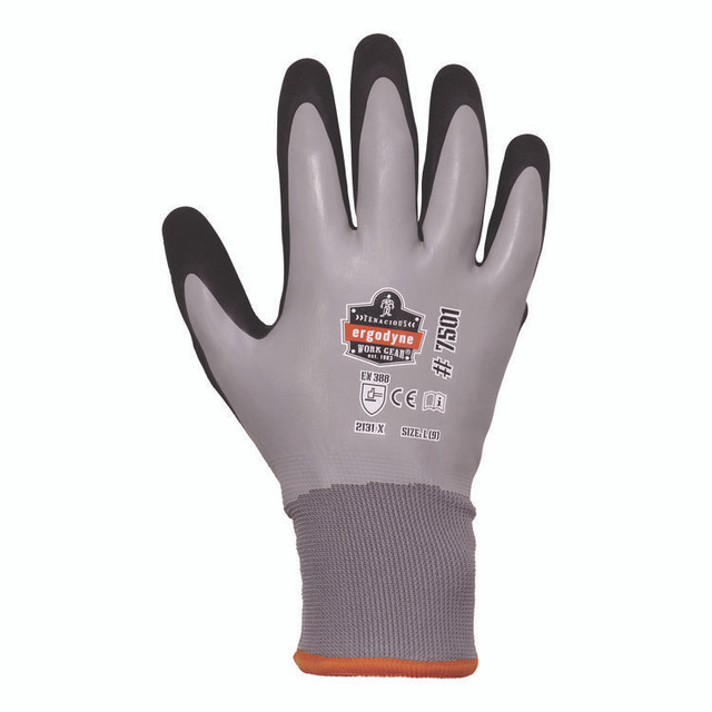 TENACIOUS HOLDINGS, INC. ergodyne® 17633 ProFlex 7501 Coated Waterproof Winter Gloves, EN388: 2131X, 10" Long, Medium, Gray, Pair