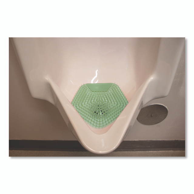 BOARDWALK 1005 Anti-Splash Urinal Screen, Cucumber Twist Scent, Green, 0.11 oz, 10/Box