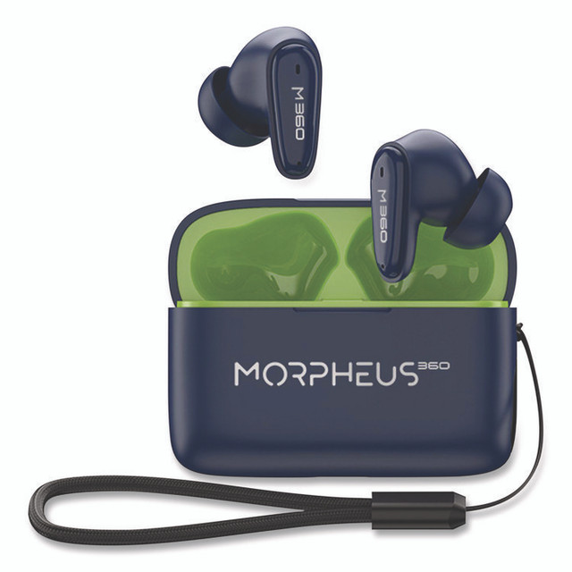 CREATIVE MARKETING, INC. Morpheus 360® TW1800L Nemesis True Wireless Earbuds, Blue