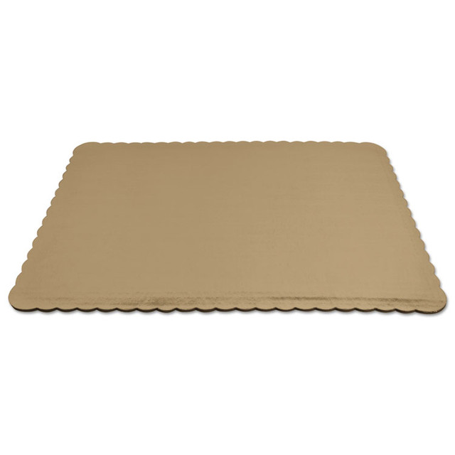 SOUTHERN CHAMPION TRAY SCT® 1650 Gold Cake Pads, 1/2 Sheet, 14 x 19, Gold, Paper, 100/Carton