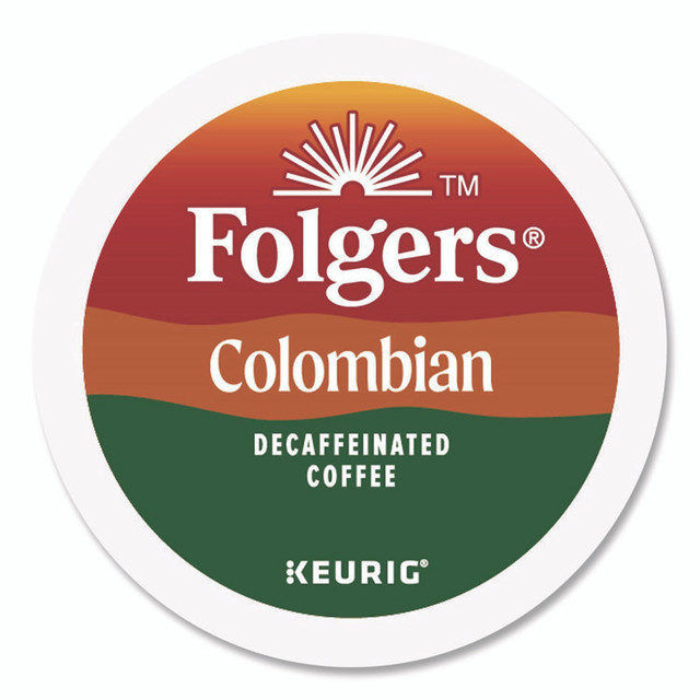KEURIG DR PEPPER Folgers® 0570CT Colombian Decaf K-Cups, 24/ Box, 4 Boxes/Carton