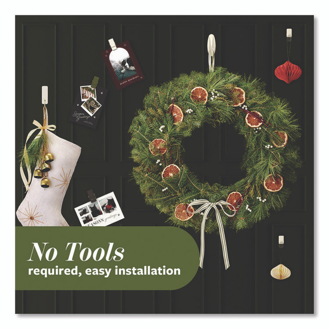 3M/COMMERCIAL TAPE DIV. Command™ STMHP10ESF Limited Edition Hooks and Clips, Soot, 3 lb Capacity, 2 Hooks, 8 Clips and 12 Strips/Pack