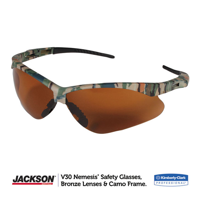 SMITH AND WESSON KleenGuard™ 19644 Nemesis Safety Glasses, Camo Frame, Bronze Lens