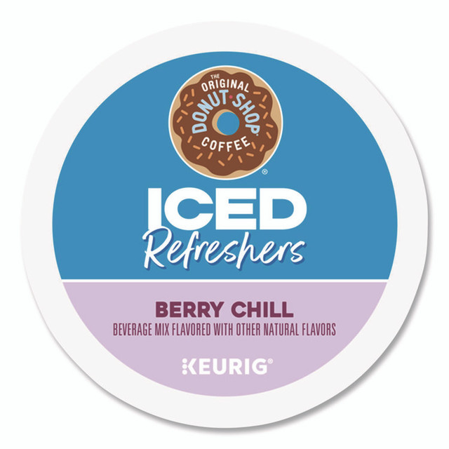 KEURIG DR PEPPER The Original Donut Shop® 0631 ICED Refreshers K-Cup Pods, Berry Chill, 20/Box